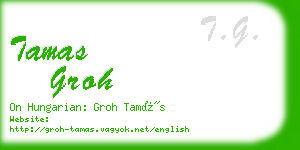 tamas groh business card